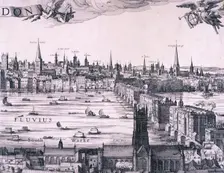 Panorama of London, 1616. Artist: Claes Jansz Visscher