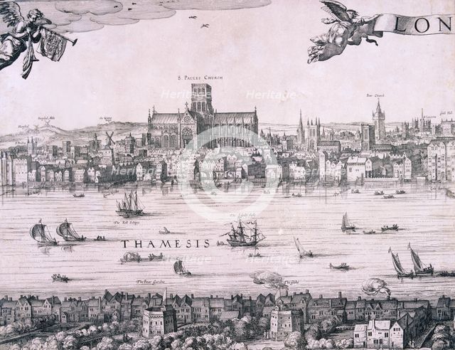 Panorama of London, 1616. Artist: Claes Jansz Visscher