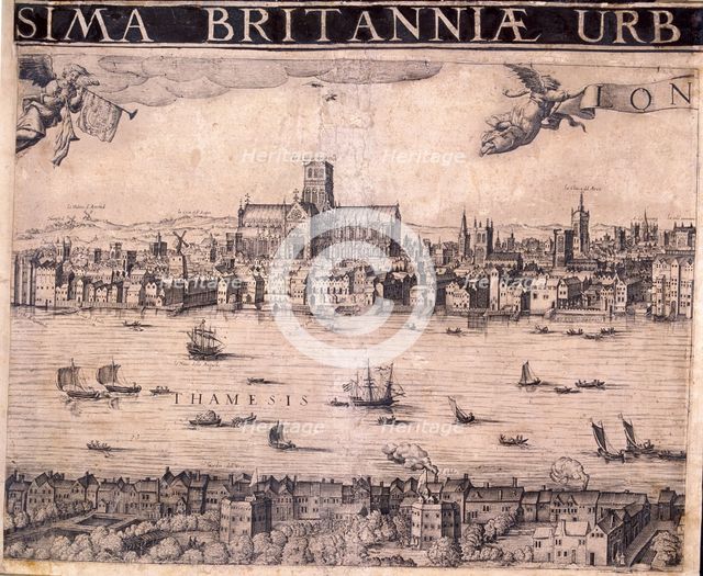 Panorama of London, 1629. Artist: Anon
