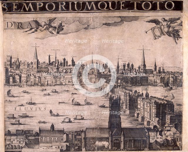 Panorama of London, 1629. Artist: Anon