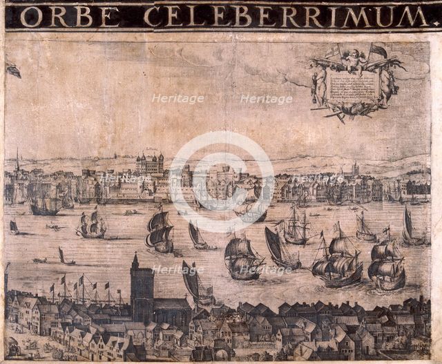 Panorama of London, 1629. Artist: Anon