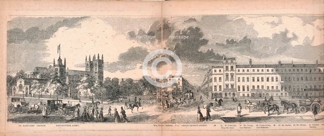 Panorama of London, 1849. Artist: George C Leighton