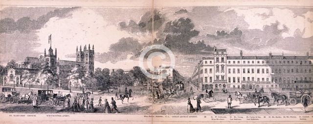 Panorama of London, 1849. Artist: George C Leighton