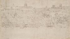 Panorama of London as seen from Southwark: Billingsgate to Tower Wharf, 1554. Artist: Anthonis van den Wyngaerde