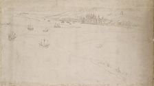 Panorama of London as seen from Southwark: Greenwich, 1554. Artist: Anthonis van den Wyngaerde