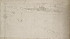 Panorama of London as seen from Southwark: Greenwich, 1554. Artist: Anthonis van den Wyngaerde