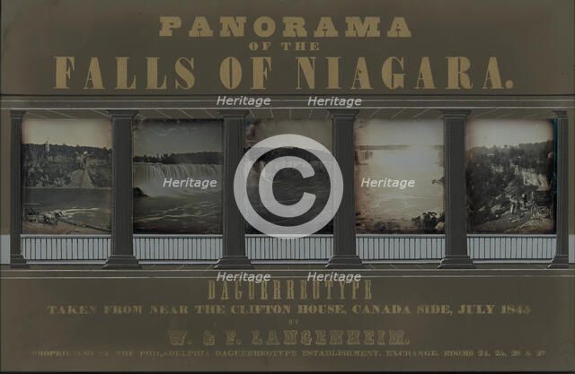 Panorama of Niagara Falls, July 1845. Creator: Frederick Langenheim.