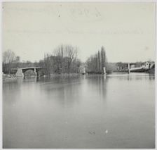 Panorama of Pont de Champigny, Champigny-sur-Marne, 1871. Creator: Hippolyte Blancard