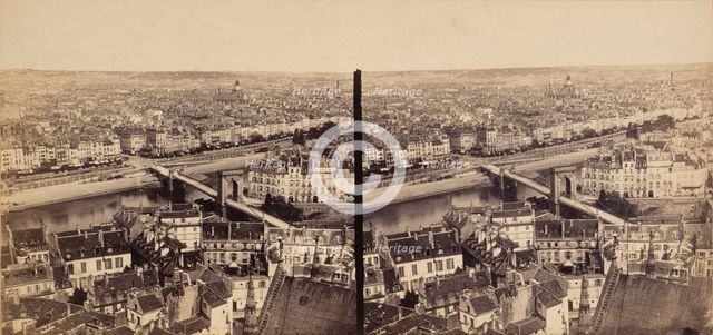 Panorama of Paris, between 1845 and 1855. Creator: Unknown.