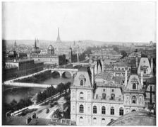 Panorama of Paris, France, late 19th century.Artist: John L Stoddard