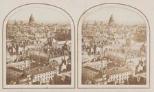 Panorama of Paris taken from the towers of Saint-Sulpice church, 6th arrondissement..., c1850-1860. Creator: Unknown