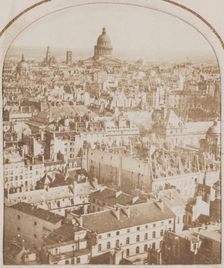 Panorama of Paris taken from the towers of Saint-Sulpice church, 6th arrondissement..., c1850-1860. Creator: Unknown