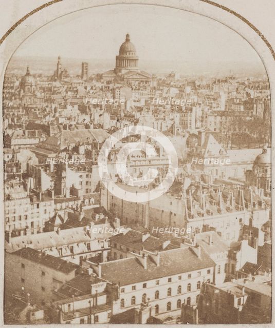 Panorama of Paris taken from the towers of Saint-Sulpice church, 6th arrondissement..., c1850-1860. Creator: Unknown.