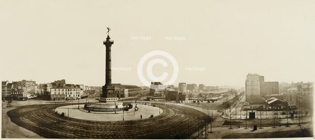 Panorama of Place de la Bastille, 4th, 11th and 12th arrondissements, Paris. Creator: Unknown.