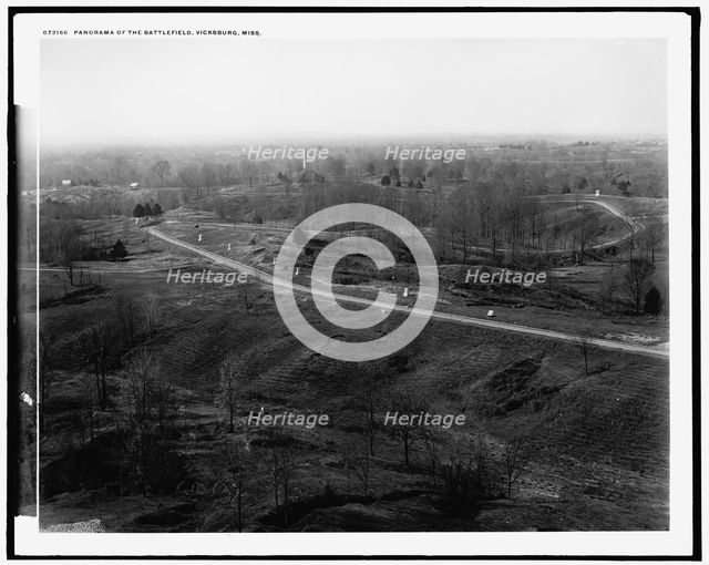Panorama of the battlefield, Vicksburg, Miss., between 1910 and 1920. Creator: Unknown.
