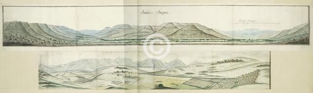 Panorama of the Biedouw and Cuinjis Mountains, c.1778-1779. Creators: Robert Jacob Gordon, Johannes Schumacher.