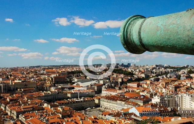 Panorama of the city from St George's Castle, Lisbon, Portugal, 2008.  Creator: Unknown.