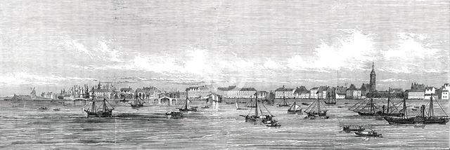 Panorama of the City of Antwerp, and its environs - arrival of Her Majesty, 1845. Creator: Unknown.