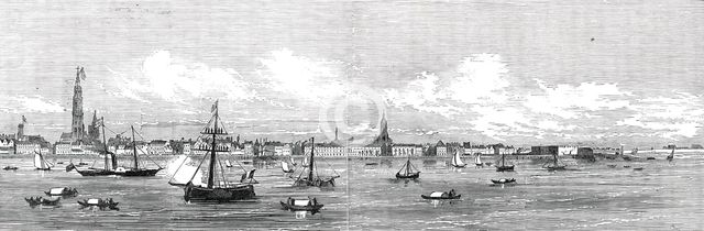 Panorama of the City of Antwerp, and its environs - arrival of Her Majesty, 1845. Creator: Unknown.
