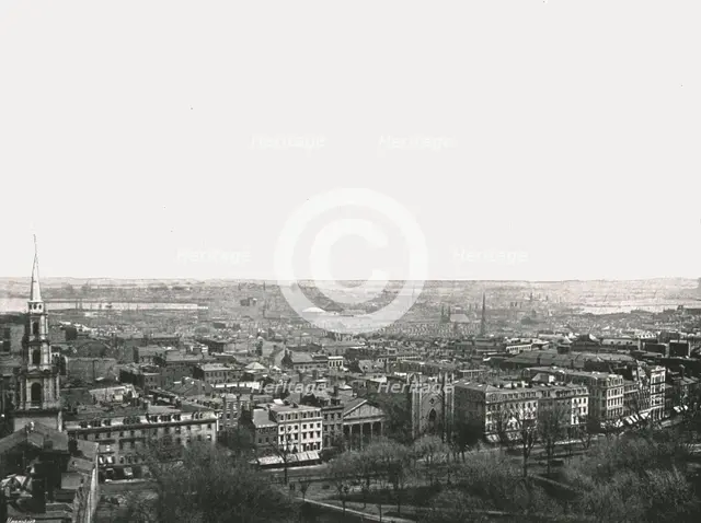 Panorama of the city of Boston, USA, 1895.  Creator: Unknown.