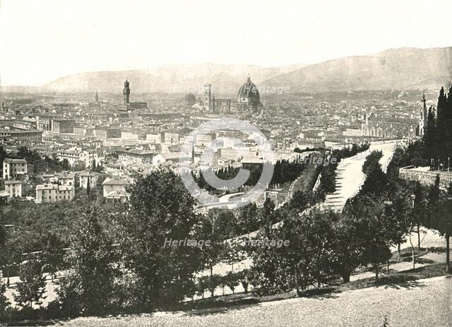 Panorama of the city of Florence, Italy, 1895.  Creator: W & S Ltd.