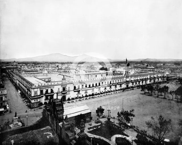 Panorama of the City of Mexico, 1893.Artist: John L Stoddard