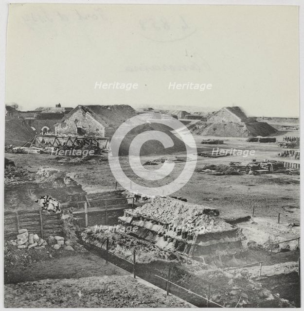 Panorama of the fort of Issy-les-Moulineaux, 1871. Creator: Hippolyte Blancard.