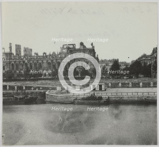 Panorama of the Hotel de Ville, 4th arrondissement, Paris, 1871. Creator: Hippolyte Blancard.
