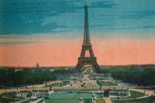 Panorama of the Jardins du Trocadéro and the Eiffel Tower, Paris, c1920