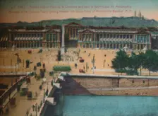 Panorama of the Place de la Concorde, looking towards the Sacré-Coeur Basilica in Montmartre, Paris