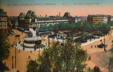 Panorama of the Place de la Republique, Paris, c1920