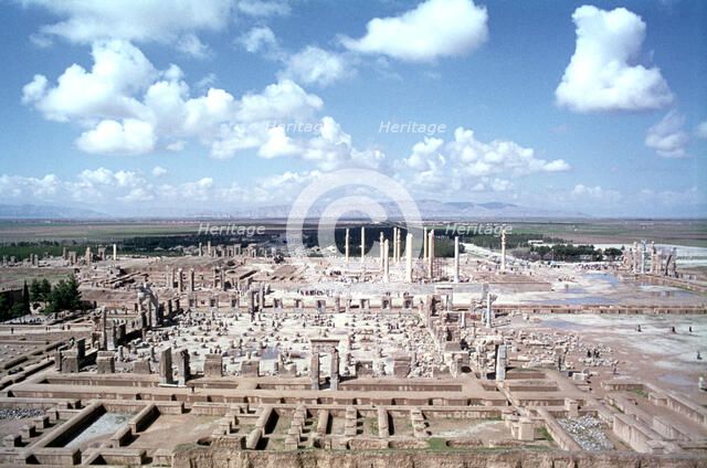Panorama of the ruins of Persepolis, Iran