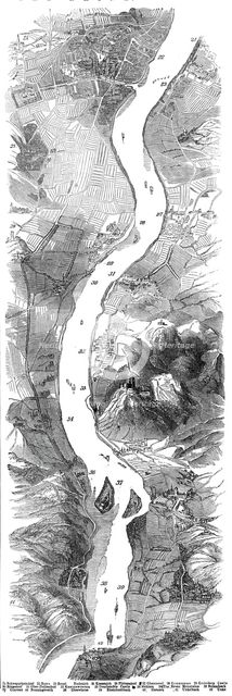 Panorama of the Rhine, 1845. Creator: Unknown.