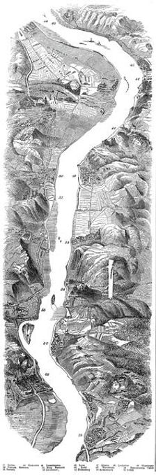 Panorama of the Rhine, 1845. Creator: Unknown