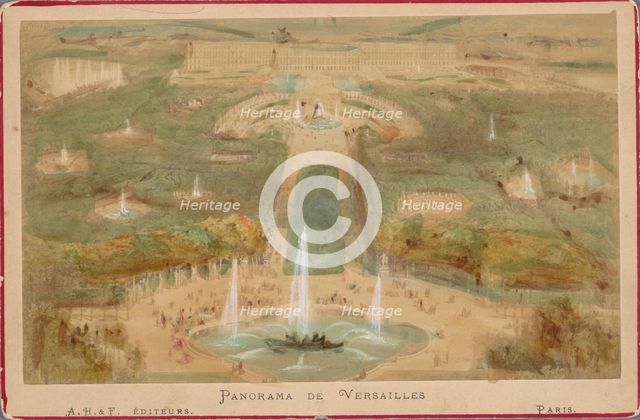 Panorama of Versailles, c.1880-c.1890. Creator: Unknown.