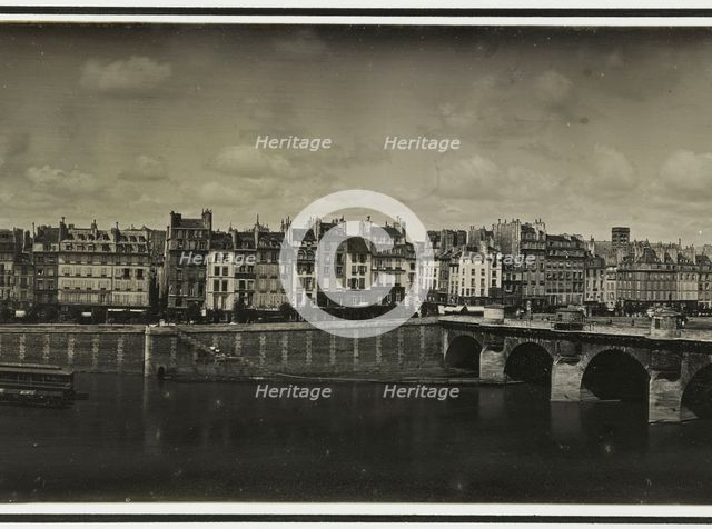 Panorama - Le Pont-Neuf, le Louvre et le quai de la Mégisserie, 1er arrondissement, Paris, 1845-1850 Creator: Unknown.