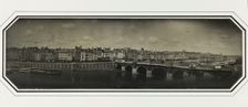 Panorama - Le Pont-Neuf, le Louvre et le quai de la Mégisserie, 1er arrondissement, Paris, 1845-1850 Creator: Unknown