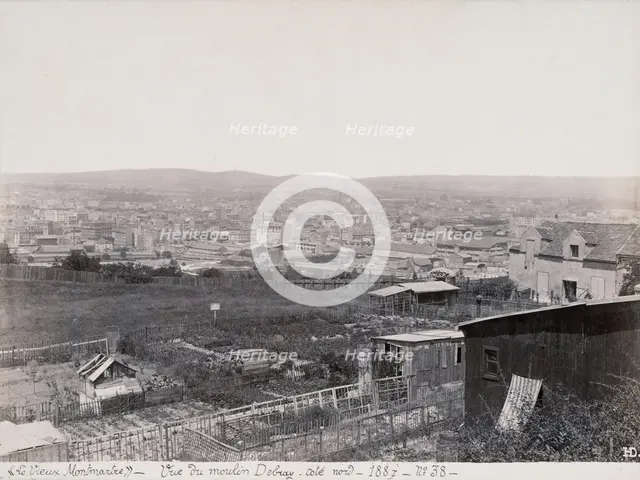 Panorama. - Montmartre seen from the Debray windmill, north side, 1887. 18th arrondissement, Paris. Creator: Henri Daudet.