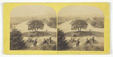 Panorama Prise de la Cascade, dans le Bois de Boulogne, A Paris, late 19th century. Creator: London Stereoscopic & Photographic Co