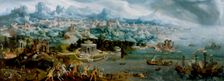 Panorama with the Abduction of Helen Amidst the Wonders of the Ancient World, 1535. Creator: Maerten van Heemskerck