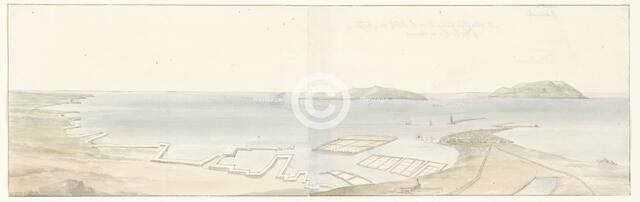 Panorama with city of Trapani and surroundings, 1778. Creator: Louis Ducros.