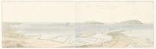 Panorama with city of Trapani and surroundings, 1778. Creator: Louis Ducros
