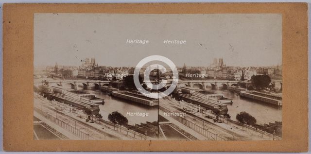 Panorama taken from the Louvre, 1st and 4th arrondissements, Paris, between 1850 and 1860. Creator: Unknown.