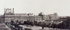 Panorama taken from rue de Rivoli towards the facade of the Tuileries, 1st arrondiss..., c1862-1871. Creator: Unknown