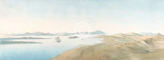 Panorama View on the Islands of Delos, early 19th-late 19th century. Creator: Johann Michael Wittmer.