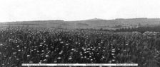 Panoramas du champ de bataille, a l'ouest de la Meuse; Les arbres, sur la crete..., 1916. Creator: Unknown
