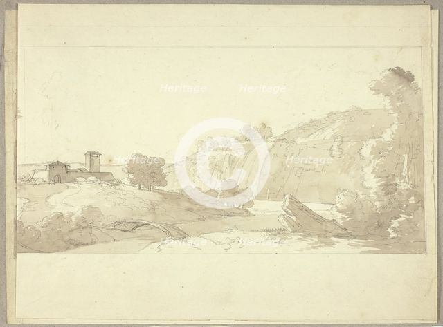 Panoramic Italian Landscape, n.d. Creator: Pierre Antoine Mongin.