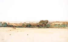 Panoramic Landscape: The Village of Gruchy, between c1866 and c1871. Creator: Jean Francois Millet