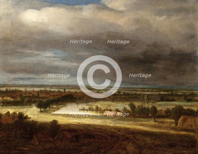 Panoramic Landscape with a Village, between c1648 and c1649. Creator: Philip Koninck.