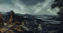 Panoramic Landscape with Tobias and the Angel, 1615-1625. Creator: Kerstiaen de Keuninck